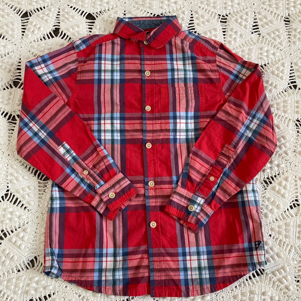 Eddie Bauer Kids Button Down Shirt Top Size 7